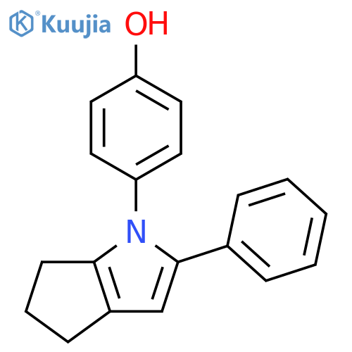 Phenol, 4-(5,6-dihydro-2-phenylcyclopenta[b]pyrrol-1(4H)-yl)- structure