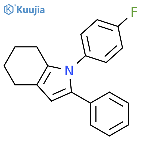 1H-Indole, 1-(4-fluorophenyl)-4,5,6,7-tetrahydro-2-phenyl- structure