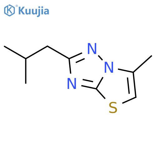 Thiazolo[3,2-b][1,2,4]triazole, 6-methyl-2-(2-methylpropyl)- structure