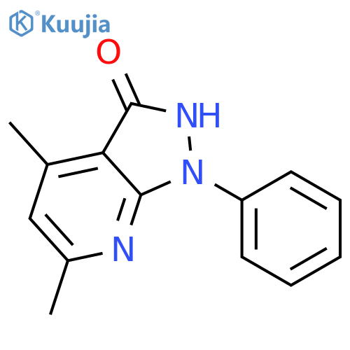 3H-Pyrazolo[3,4-b]pyridin-3-one, 1,2-dihydro-4,6-dimethyl-1-phenyl- structure