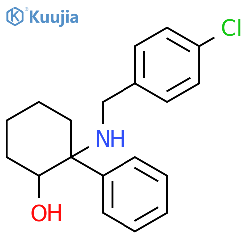 Cyclohexanol, 2-[[(4-chlorophenyl)methyl]amino]-2-phenyl- structure