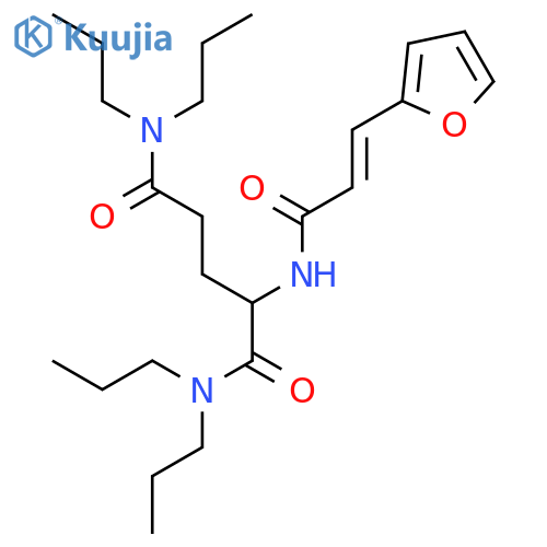 N~2~-[(2E)-3-furan-2-ylprop-2-enoyl]-N~1~,N~1~,N~5~,N~5~-tetrapropylglutamamide structure