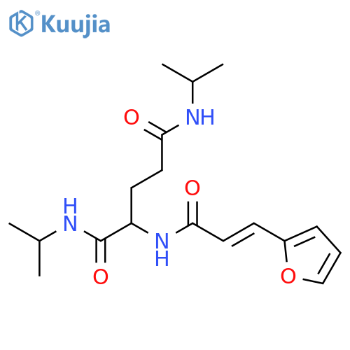 N~2~-[(2E)-3-furan-2-ylprop-2-enoyl]-N~1~,N~5~-bis(1-methylethyl)glutamamide structure