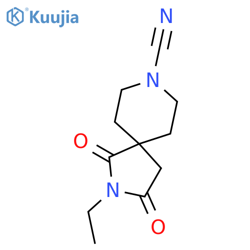 2,8-Diazaspiro[4.5]decane-8-carbonitrile, 2-ethyl-1,3-dioxo- structure