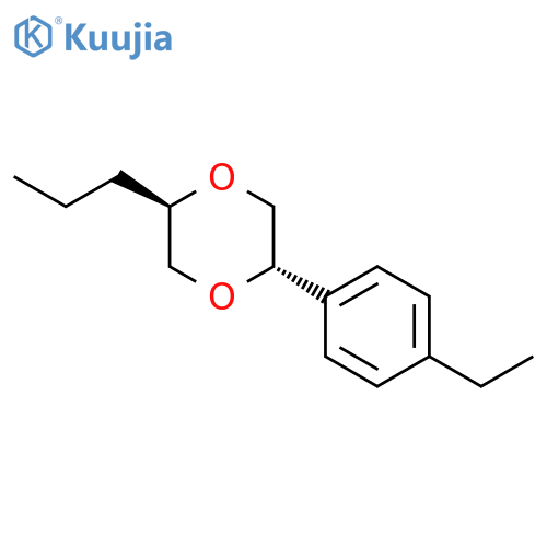 1,4-Dioxane, 2-(4-ethylphenyl)-5-propyl-, trans- structure