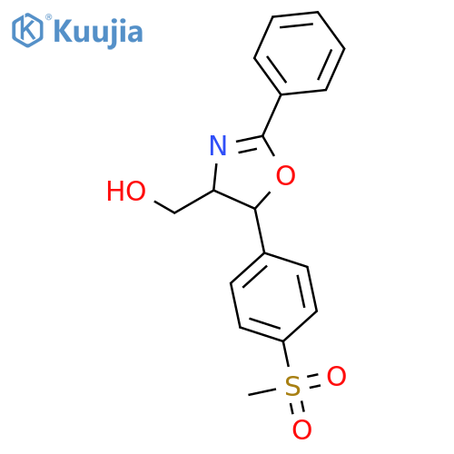 (4R,5R)-4,5-Dihydro-5-4-(methylsulfonyl)phenyl-2-phenyl-4-oxazolemethanol structure