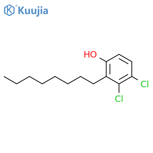 Phenol, 3,4-dichloro-2-octyl- structure