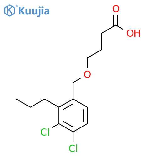 Butanoic acid, 4-[(3,4-dichloro-2-propylphenyl)methoxy]- structure