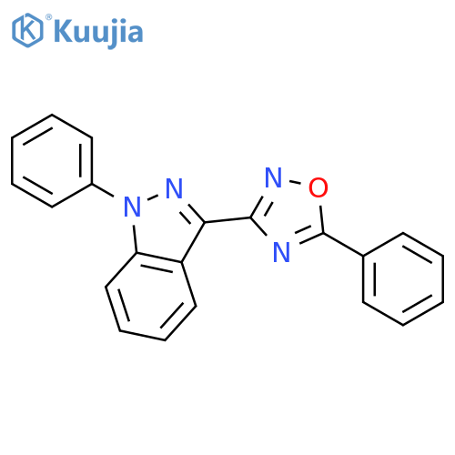 1-Phenyl-3-(5-phenyl-1,2,4-oxadiazol-3-yl)-1H-indazole structure
