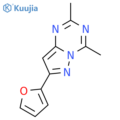 Pyrazolo[1,5-a]-1,3,5-triazine, 7-(2-furanyl)-2,4-dimethyl- structure