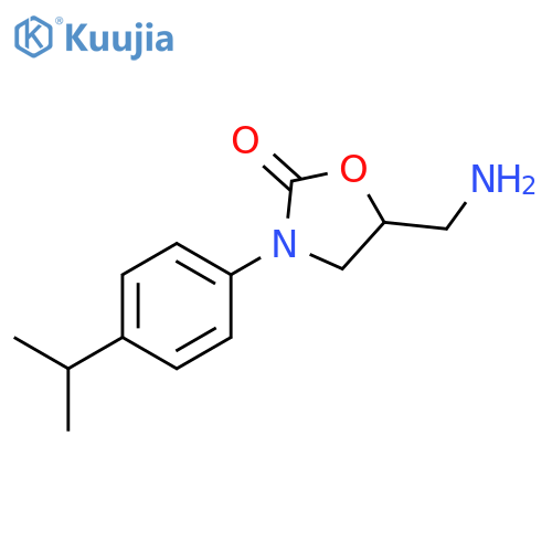 2-Oxazolidinone, 5-(aminomethyl)-3-[4-(1-methylethyl)phenyl]- structure