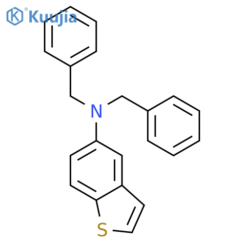 Benzo[b]thiophen-5-amine, N,N-bis(phenylmethyl)- structure