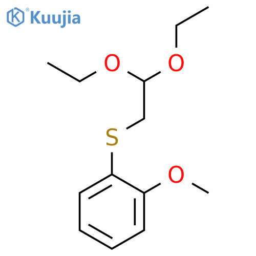 Benzene, 1-[(2,2-diethoxyethyl)thio]-2-methoxy- structure
