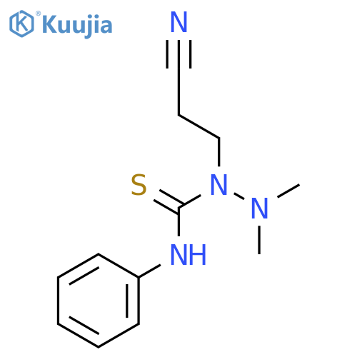 1-(2-cyanoethyl)-2,2-dimethyl-N-phenylhydrazinecarbothioamide structure