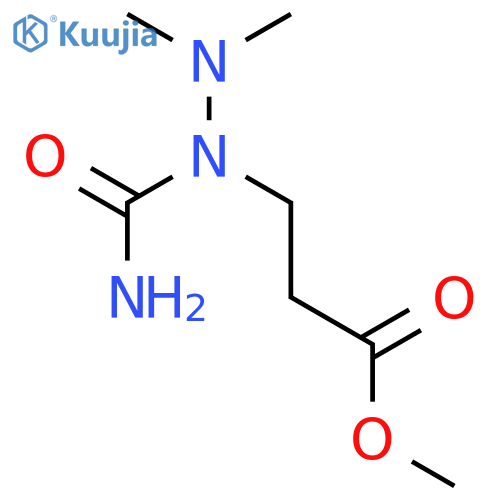 Propanoic acid,3-[1-(aminocarbonyl)-2,2-dimethylhydrazinyl]-, methyl ester structure