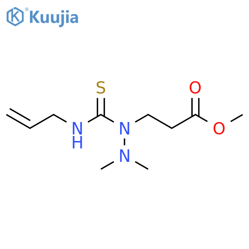 Propanoic acid, 3-[2,2-dimethyl-1-[(2-propen-1-ylamino)thioxomethyl]hydrazinyl]-, methyl ester structure