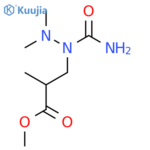 methyl 3-(1-carbamoyl-2,2-dimethylhydrazino)-2-methylpropanoate structure