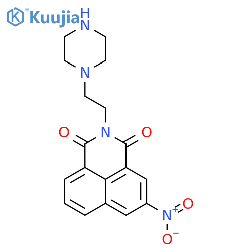 5-nitro-2-[2-(piperazin-1-yl)ethyl]-1H-benzo[de]isoquinoline-1,3(2H)-dione structure