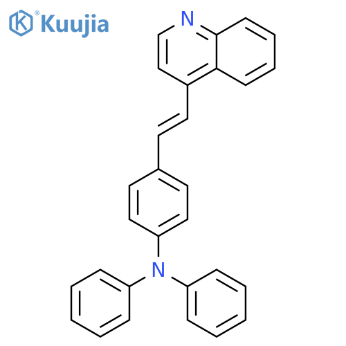 Benzenamine, N,N-diphenyl-4-[2-(4-quinolinyl)ethenyl]- structure
