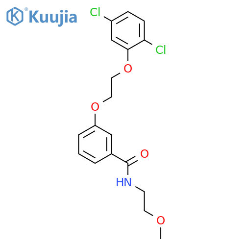 Benzamide, 3-[2-(2,5-dichlorophenoxy)ethoxy]-N-(2-methoxyethyl)- structure