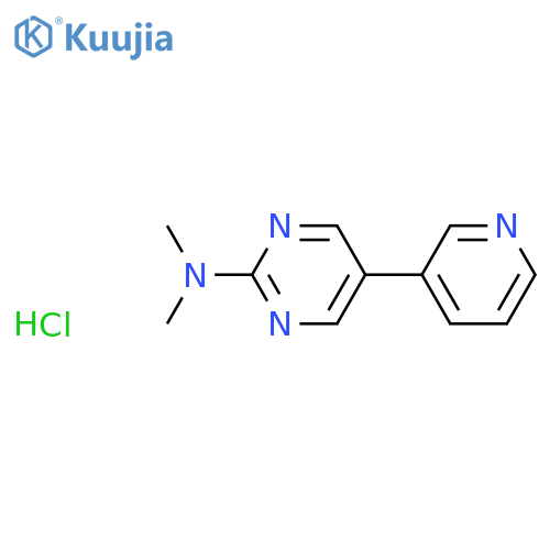 2-Pyrimidinamine, N,N-dimethyl-5-(3-pyridinyl)-, hydrochloride structure