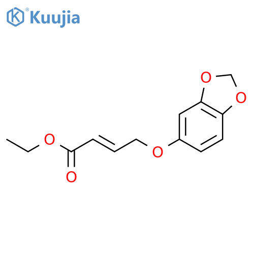 2-Butenoic acid, 4-(1,3-benzodioxol-5-yloxy)-, ethyl ester, (E)- structure