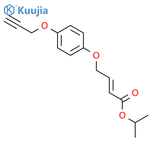 2-Butenoic acid, 4-[4-(2-propynyloxy)phenoxy]-, 1-methylethyl ester, (E)- structure