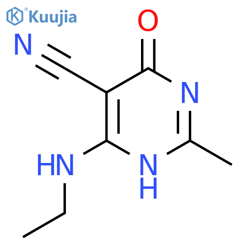 5-Pyrimidinecarbonitrile, 6-(ethylamino)-1,4-dihydro-2-methyl-4-oxo- structure