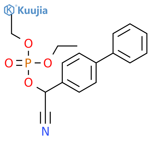 Phosphoric acid, [1,1'-biphenyl]-4-ylcyanomethyl diethyl ester structure