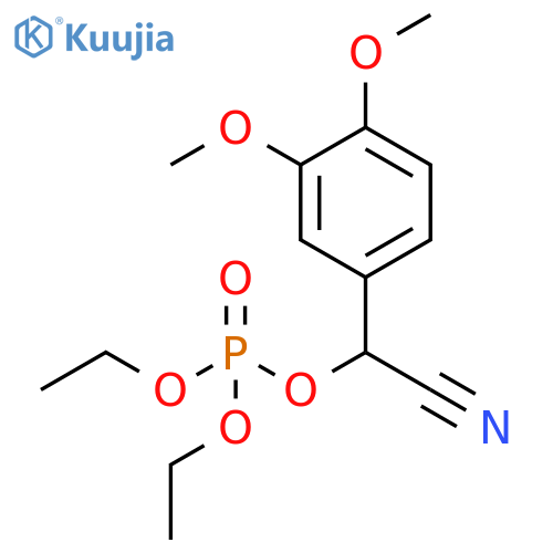 Phosphoric acid, cyano(3,4-dimethoxyphenyl)methyl diethyl ester structure