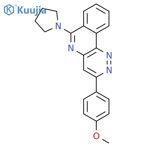 Pyridazino[4,3-c]isoquinoline,3-(4-methoxyphenyl)-6-(1-pyrrolidinyl)- structure