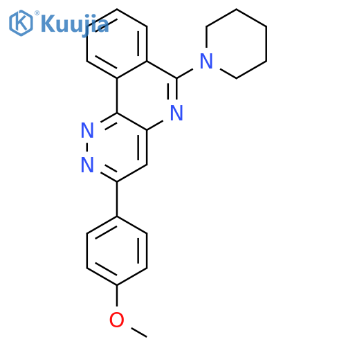 Pyridazino[4,3-c]isoquinoline,3-(4-methoxyphenyl)-6-(1-piperidinyl)- structure