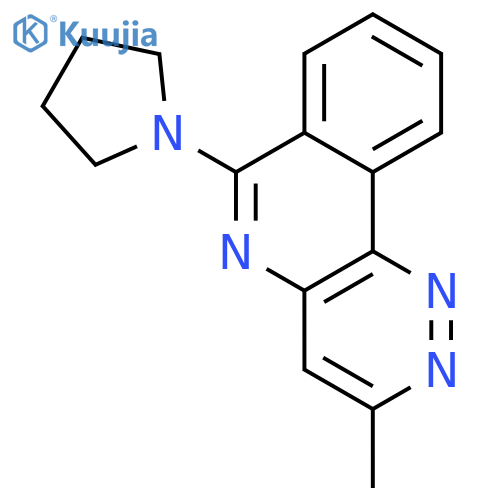 Pyridazino[4,3-c]isoquinoline,3-methyl-6-(1-pyrrolidinyl)- structure