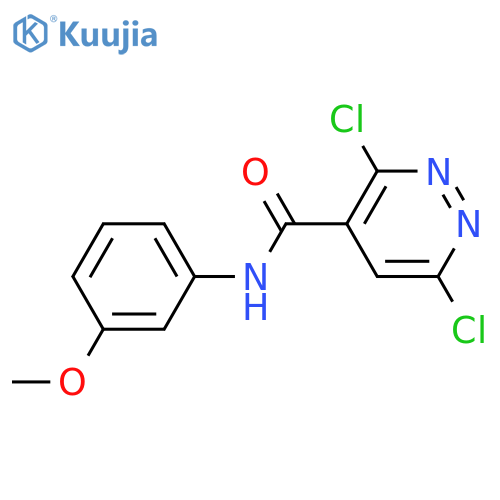 3,6-dichloro-N-(3-methoxyphenyl)pyridazine-4-carboxamide structure