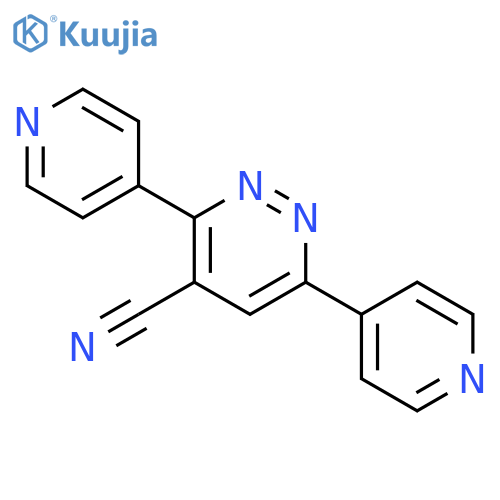 4-Pyridazinecarbonitrile, 3,6-di-4-pyridinyl- structure