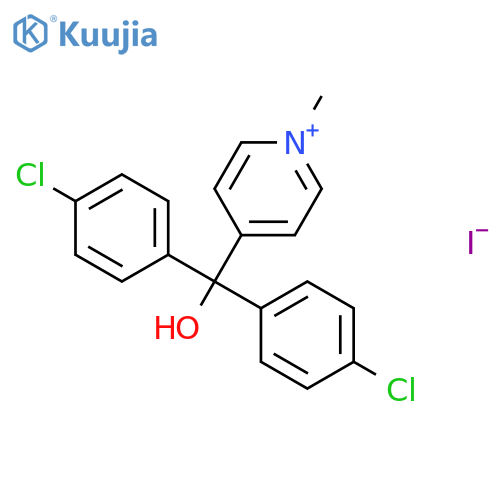 Pyridinium, 4-[bis(4-chlorophenyl)hydroxymethyl]-1-methyl-, iodide structure