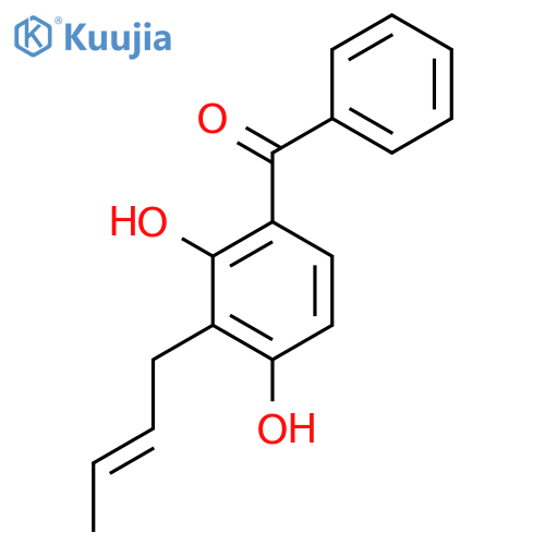 Methanone, [3-(2-butenyl)-2,4-dihydroxyphenyl]phenyl- structure