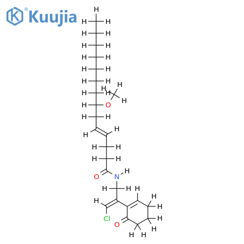 (4E,7S)-N-[(2Z)-2-chloromethyleneethyl-(2-oxocyclohex-1-enyl)]-7-methoxytetradec-4-enamide structure