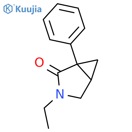 3-Azabicyclo[3.1.0]hexan-2-one, 3-ethyl-1-phenyl-, (+)- structure