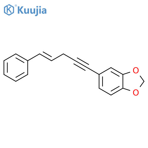 1,3-Benzodioxole, 5-(5-phenyl-4-penten-1-ynyl)- structure