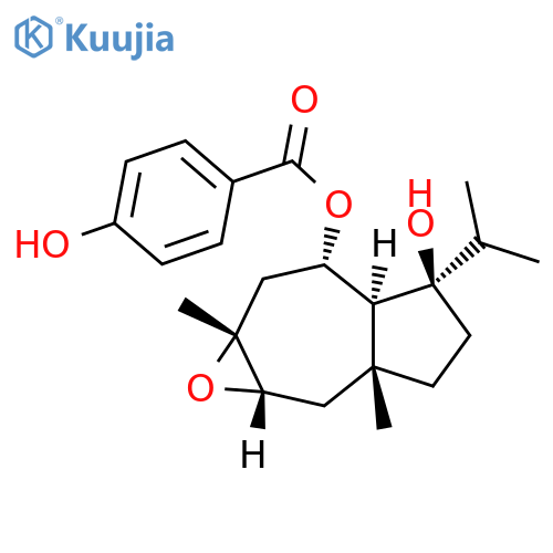 Benzoic acid, 4-hydroxy-, (1aS,2aR,5R,5aS,6S,7aR)-decahydro-5-hydroxy-2a,7a-dimethyl-5-(1-methylethyl)azuleno[5,6-b]oxiren-6-yl ester structure