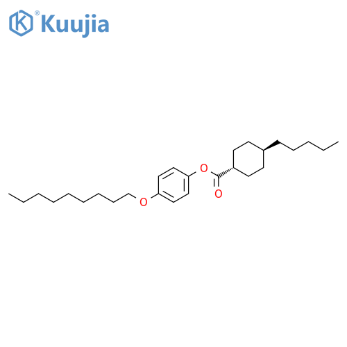 Cyclohexanecarboxylic acid, 4-pentyl-, 4-(nonyloxy)phenyl ester, trans- structure