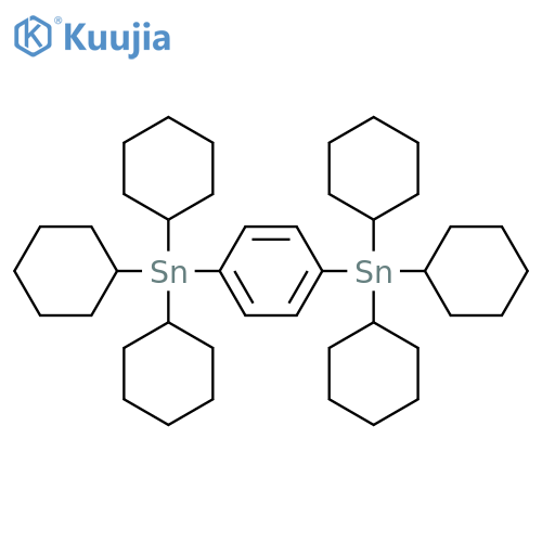 Stannane, 1,4-phenylenebis[tricyclohexyl- structure