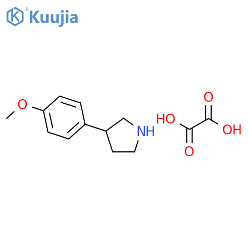 3-(4-methoxyphenyl)pyrrolidine; oxalic acid structure