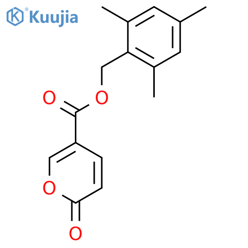 2H-Pyran-5-carboxylic acid, 2-oxo-, (2,4,6-trimethylphenyl)methyl ester structure