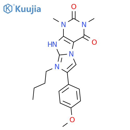 1H-Imidazo[2,1-f]purine-2,4(3H,8H)-dione,8-butyl-7-(4-methoxyphenyl)-1,3-dimethyl- (9CI) structure