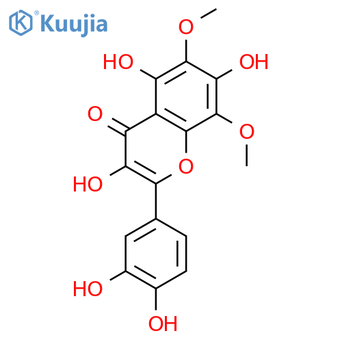 4H-1-Benzopyran-4-one,2-(3,4-dihydroxyphenyl)-3,5,7-trihydroxy-6,8-dimethoxy- structure