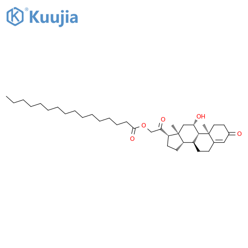 Pregn-4-ene-3,20-dione, 11-hydroxy-21-[(1-oxohexadecyl)oxy]-, (11b)- structure