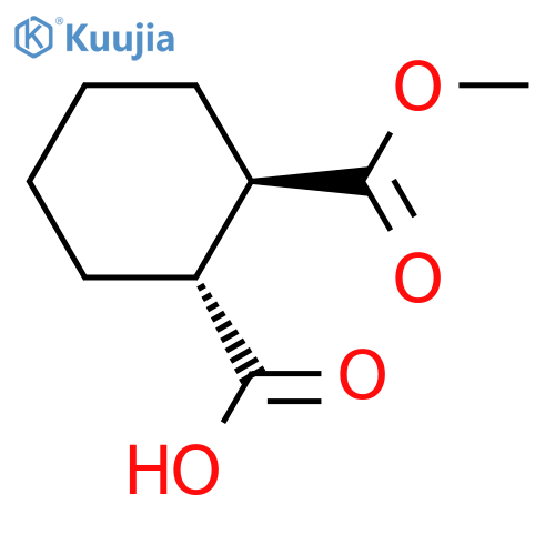 (1R,2R)-2-(Methoxycarbonyl)cyclohexanecarboxylic acid structure