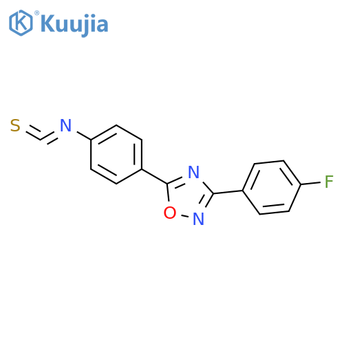 1,2,4-Oxadiazole, 3-(4-fluorophenyl)-5-(4-isothiocyanatophenyl)- structure